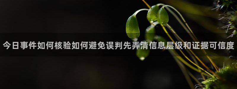 黑料爆料热门资讯:今日事件如何核验如何避免误判先弄清信息层级和证据可信度