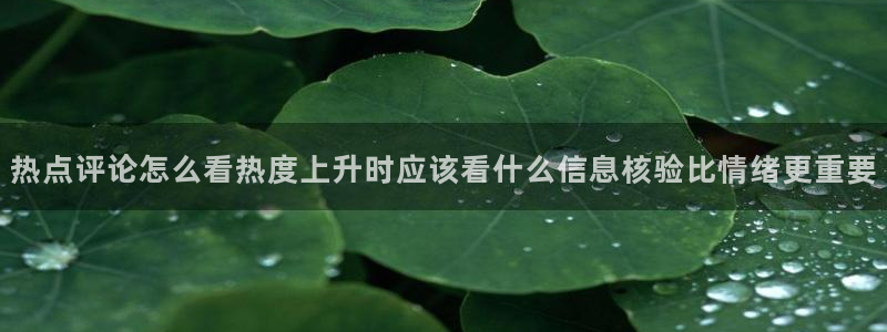 黑料网络热点:热点评论怎么看热度上升时应该看什么信息核验比情绪更重要